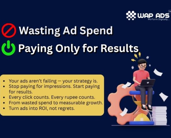 Marketer analyzing ad performance data charts to improve ROI with performance marketing strategies